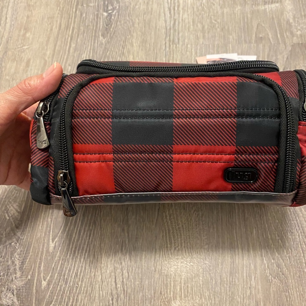 NEW Lug Trolley Mini Cosmetic Case- Red Check Baffalo - Picture 5 of 16
